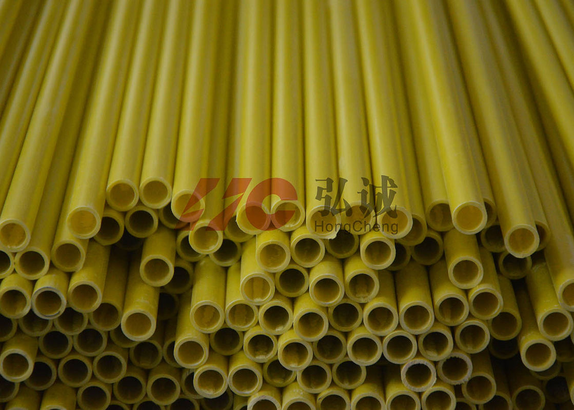 黄色い引き抜かれたのガラス繊維の管/空のガラス繊維の管の高い屈曲強さ